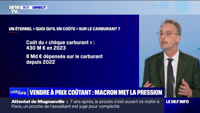 Chèque carburant, vente à prix coûtant: les annonces d'Emmanuel Macron sur l'essence