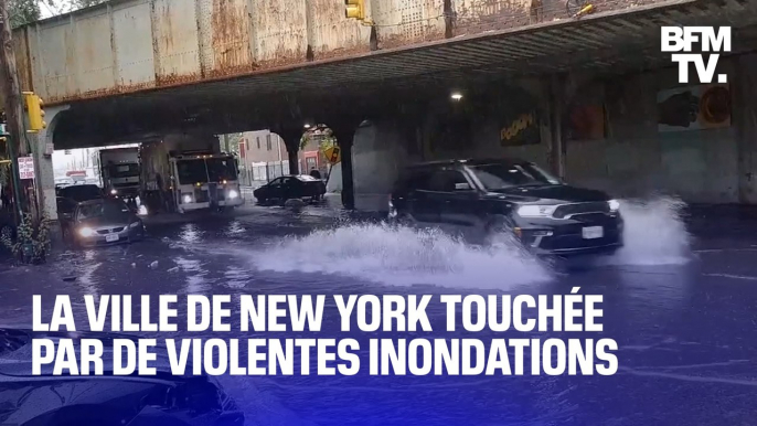 Des pluies torrentielles se sont abattues sur New York dans la nuit de jeudi à vendredi, inondant les routes et le métro