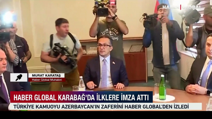 Haber Global Karabağ'da ilklere imza attı! Türkiye kamuoyu Azerbaycan'ın zaferini Haber Global'den izledi