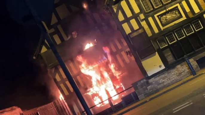 Second wonky pub burns down just five miles away from Crooked House Pub