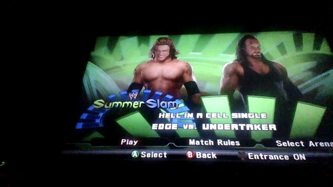 Edge VS Undertaker Summerslam 2008 Hell in a Cell Simulation (WWE SMACKDOWN VS RAW 2009 Simulation)