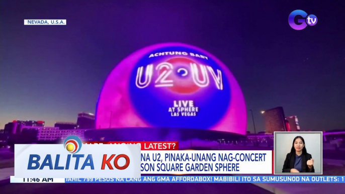 Irish rock band na U2, pinaka-unang nag-concert sa bagong Madison Square Garden Sphere | BK