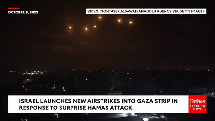 Israel Continues To Fire Airstrikes Into Gaza Strip In Response To Surprise Attack By Hamas