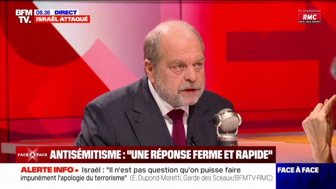 Propos du NPA sur Israël: "La justice est saisie", affirme Éric Dupond-Moretti