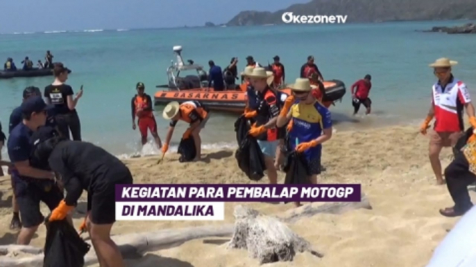 Keseruan Pembalap MotoGP Tanam Terumbu Karang dan Bersih-bersih Pantai Mandalika