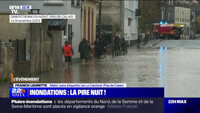 Crues dans le Pas-de-Calais: "On a à peu près 100 maisons touchées, avec pas loin d'un mètre d'eau", témoigne Franck Leurette, maire du village de La Calotterie