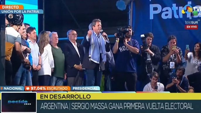 Sergio Massa a su militancia: “Frente al odio, amor por Argentina”