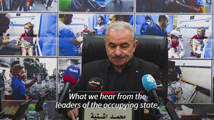 Palestinian PM condemns 'licensing' Israeli 'crimes' against Gazans