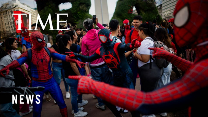 Argentina Attempts to Break Record for Most People Dressed as Spider-Man