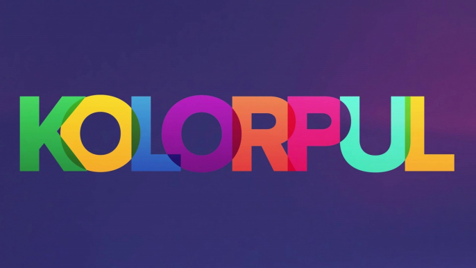 Create Colorful Overlapping Text