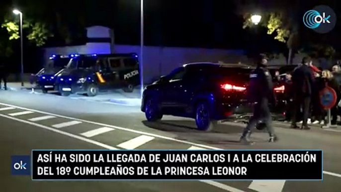 Así ha sido la llegada de Juan Carlos I a la celebración del 18º cumpleaños de la princesa Leonor