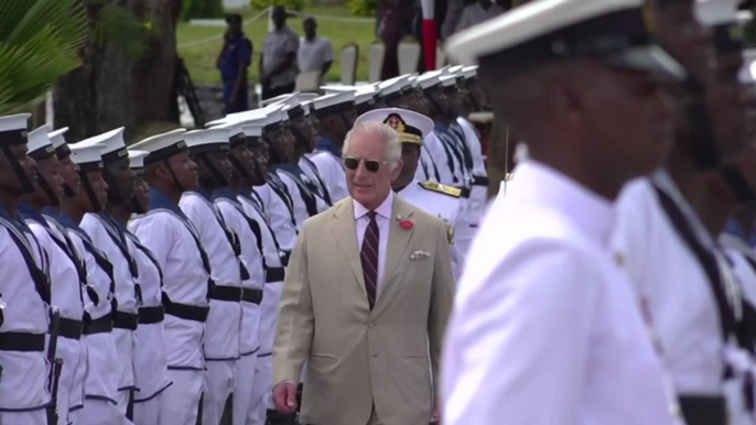The King and Queen watch Kenyan Marines trained by the UK’s Royal Marines