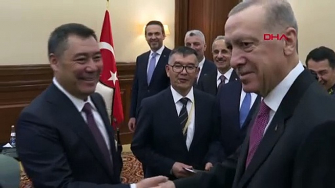 Cumhurbaşkanı Erdoğan, Kırgızistan Cumhurbaşkanı Caparov ile görüştü