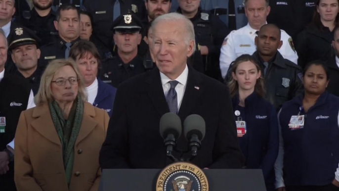 Biden tells Lewiston ‘you are not alone’ as he pays respects to mass shooting victims