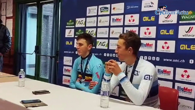 Cyclo-cross - Championnats d'Europe - Pontchâteau 2023 - Jente Michels et Emiel Verstrynge, le doublé belge en U23 : "It's spécial"