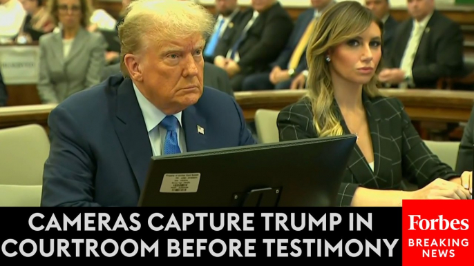 BREAKING NEWS: Cameras Capture Brief Glimpse Of Trump In NYC Courtroom Prior To His Testimony