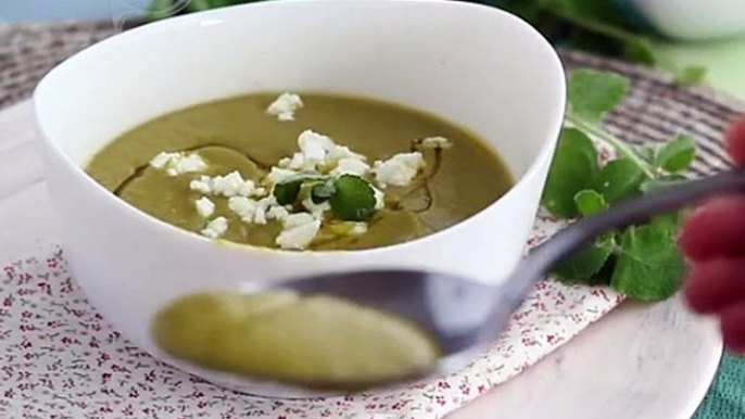 Sopa fría de guisantes rápida