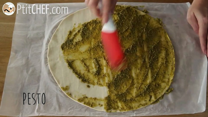 Torsades de pesto et parmesan