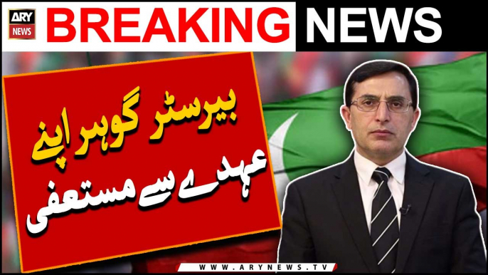 Barrister Gohar resigns as PTI Chief Election Commissioner