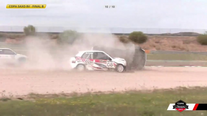 Copa Citroen Saxo 8V 2023 Aragon Race 4 Last Lap Arrizabalaga Flip