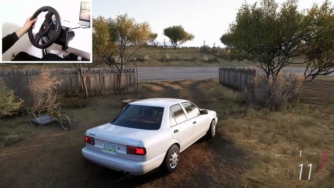 Forza Horizon 5  Nissan Tsuru ( steering wheel gameplay )