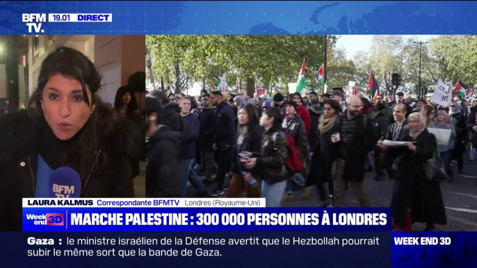 Royaume-Uni: 300.000 manifestants ont défilé à Londres pour exprimer leur soutien au peuple palestinien