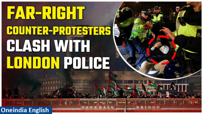 London: Pro-Palestine rally draws counter protests, police arrests over 120 | Oneindia News