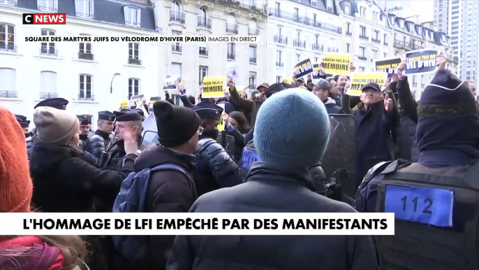 Vél' d'Hiv' :  L’hommage des Insoumis empêché par des manifestants juifs qui "ne veulent pas du soutien de ce parti" après leurs récentes déclarations