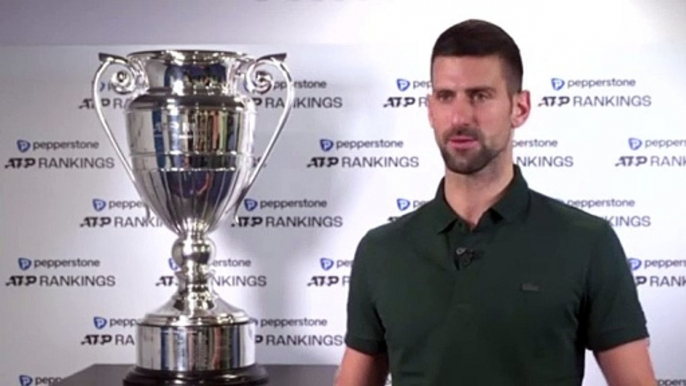 ATP Finals 2023 - Novak Djokovic : Novak Djokovic with his world number trophy: "I'm taking advantage of it because I don't know about next year when we see Holger Rune, Jannik Sinner, Carlos Alcaraz..."