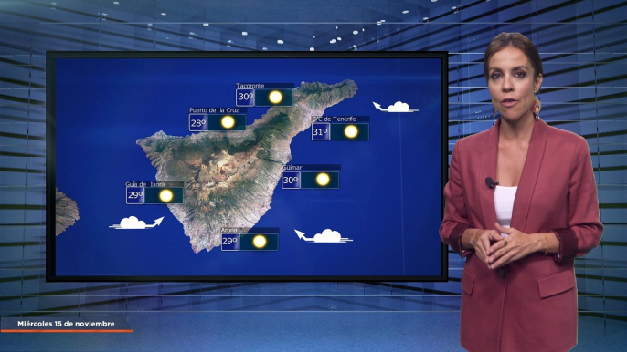 La previsión del tiempo en Canarias para el 15 de noviembre de 2023, en Atlántico Televisión.