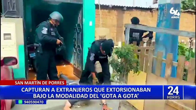 SMP: detienen a tres extranjeros que extorsionaban bajo la modalidad del 'gota a gota'