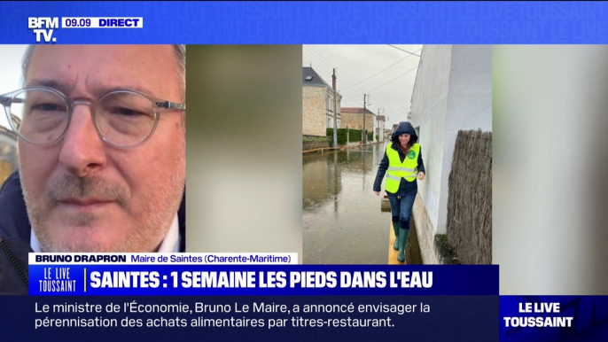 "Si on n'a pas de précipitations, on va vers une décrue": le maire de Saintes, en Charente-Maritime, fait le point sur les inondations