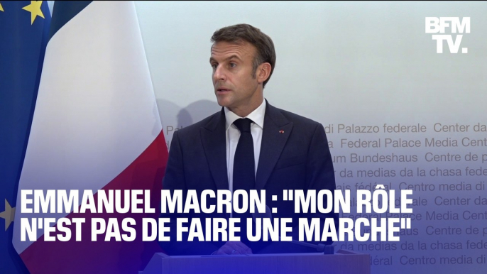 Emmanuel Macron, sur son absence à la marche contre l'antisémitisme: "Mon rôle n'est pas de faire une marche"