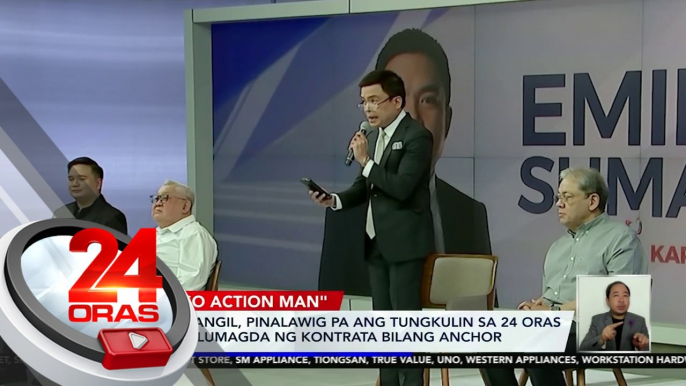 Emil Sumangil, pinalawig pa ang tungkulin sa 24 Oras matapos lumagda ng kontrata bilang anchor | 24 Oras