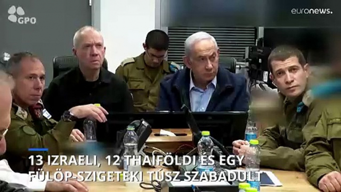 A Hamász elengedett 13 izraeli és 12 thai túszt, Izrael pedig 39 palesztin terroristát