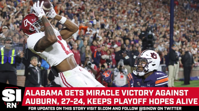 Alabama Escapes With the Win, 27–24, Over Auburn in the Iron Bowl