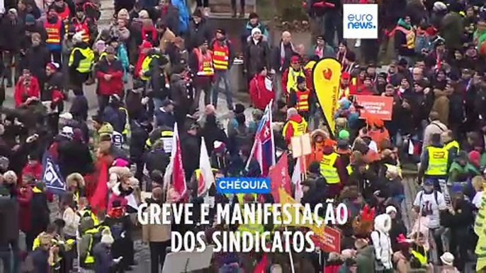 Greve dos sindicatos na Chéquia