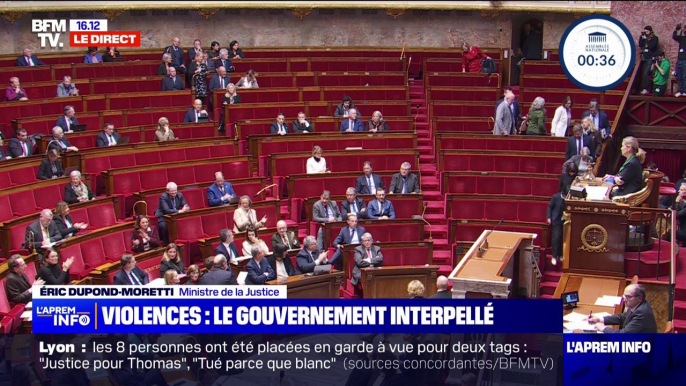 Ultradroite: Éric Dupond-Moretti dénonce les "propos incendiaires" des élus du Rassemblement national qui décident de quitter l'hémicycle