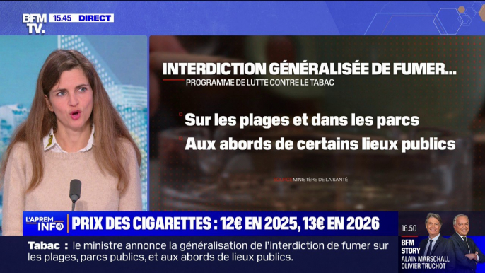 Hausse du prix, extension des "espaces sans tabac", interdiction des puffs: ce que contient le nouveau plan de lutte contre le tabagisme