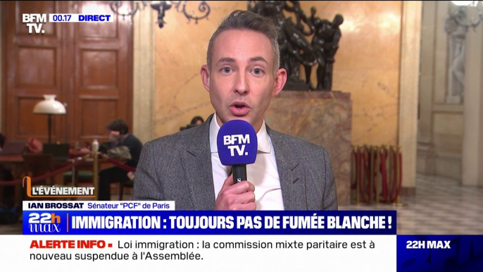 Projet de loi immigration: "Depuis le début de cette commission mixte paritaire, les macronistes ont décidé de céder aux exigences de la droite et de l'extrême droite", estime Ian Brossat (PCF)