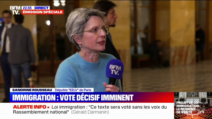 Projet de loi immigration: Sandrine Rousseau (EELV) dénonce "un texte d'extrême droite attentatoire aux droits humains fondamentaux"