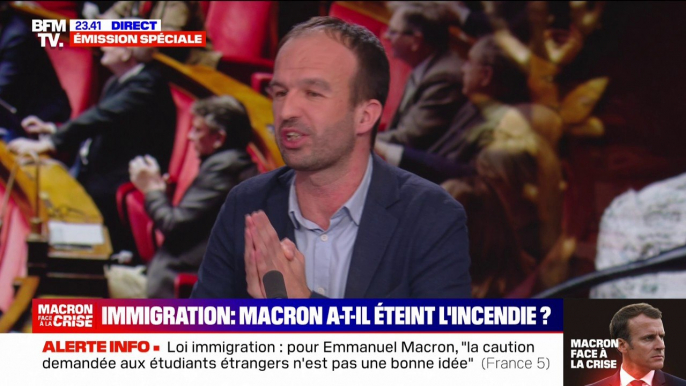 Manuel Bompard (LFI) sur la loi immigration: "Je dénonce cette tentative d'essayer de faire porter à la Nupes la responsabilité de ces compromissions"