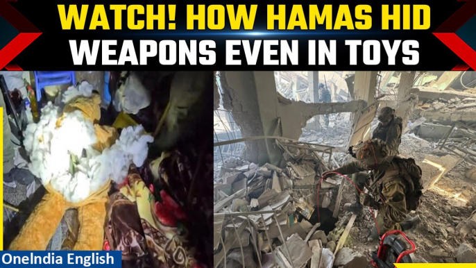 Israel-Hamas War: IDF finds toy stuffed with rifle, AK 47 guns in Gaza school | Oneindia News