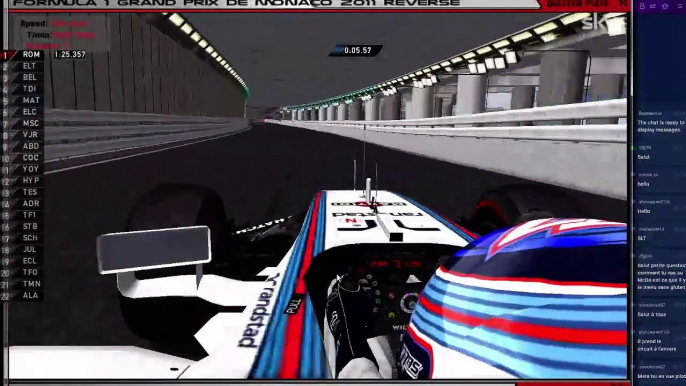 F1Brain S2 - GP de Monaco REVERSE 3/10 - qualifs, course sprint et course principale - rFactor IA league