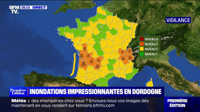 Crues: 11 départements placés en vigilance orange