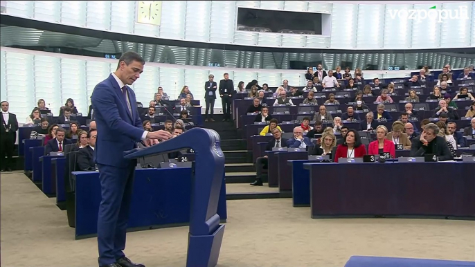 Sánchez se dirige a Puigdemont en el Parlamento Europeo: "La amnistía es un paso en la buena dirección"