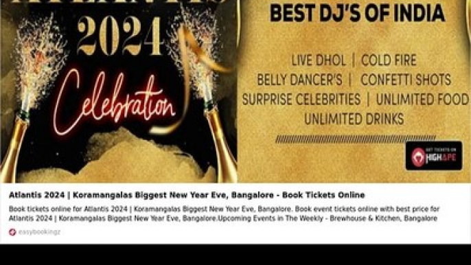 New Year parties in Bangalore are always a highlight of the city's nightlife. There are many options available, from rooftop parties to club events. Some popular venues include The Lalit Ashok, Hi (4)