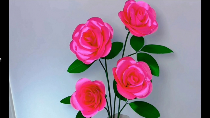 DIY Rose Flower Craft for Home Decoration! Art and crafts by PNC Home