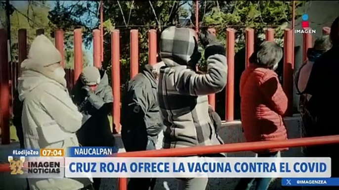 Vacuna Covid-19: Habitantes de Naucalpan acuden desde temprano a la Cruz Roja