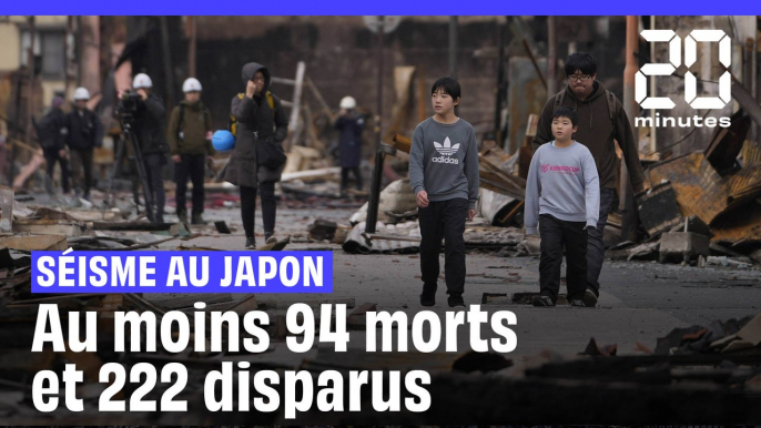 Séisme au Japon : Le bilan s’alourdit à au moins 94 morts et 222 disparus